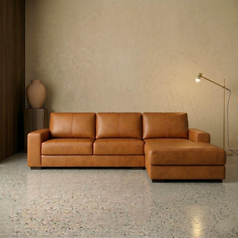 Sillón 3 cuerpos con Chaise - Como Camel Izquierdo