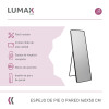 Espejo de pie o pared Glamour Lumax 160x50 cm living dormitorio Negro