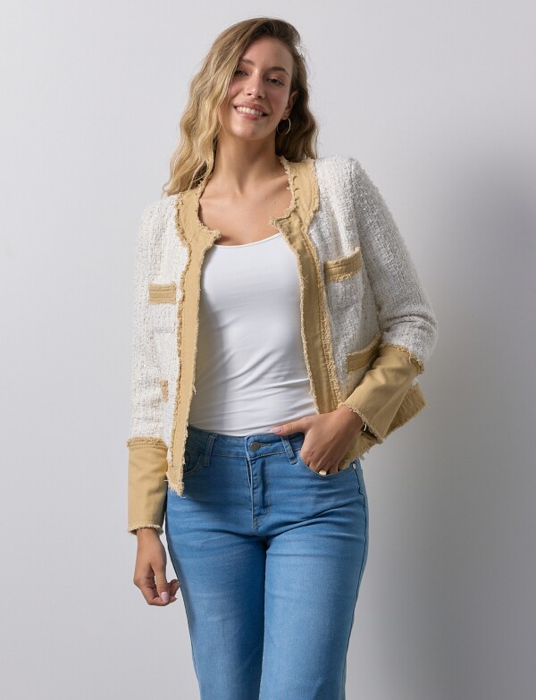 Chaqueta Tweed & Denim CRUDO/MULTI