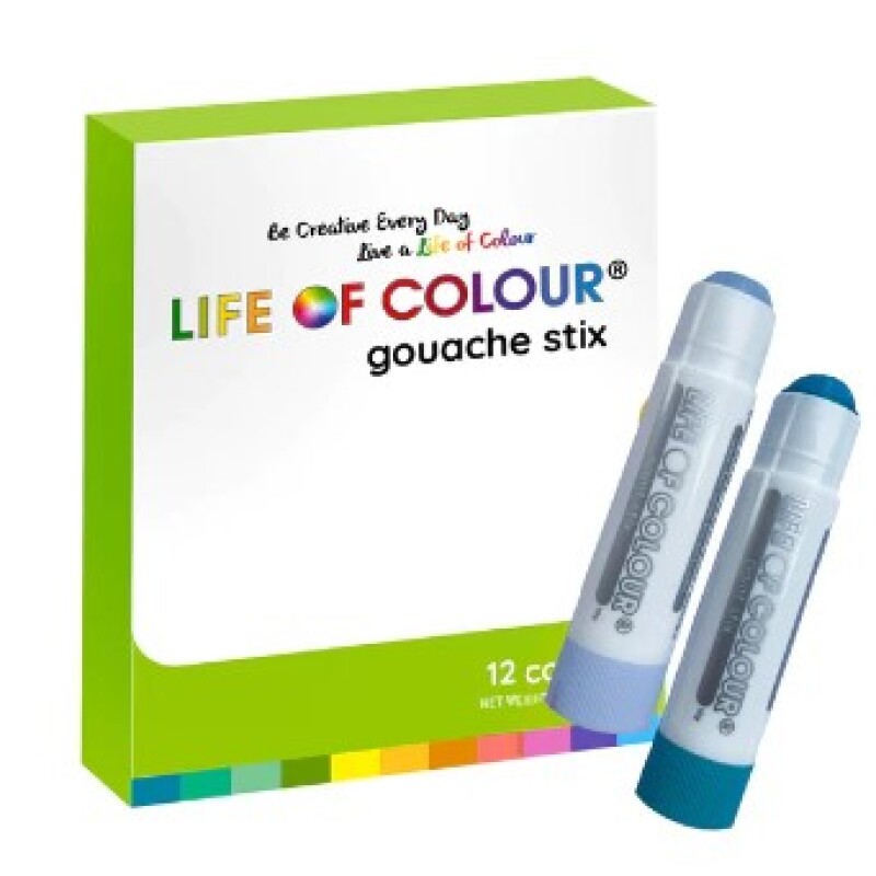 Tempera en barra- 12 Colores Life Of Colour Tempera En Barra- 12 Colores Life Of Colour