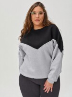 Buzo Mocca Negro y gris