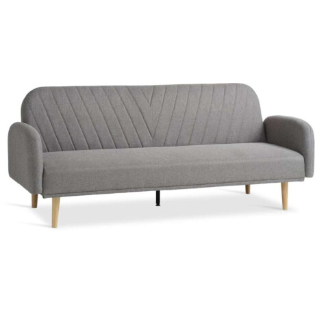 Sofa Cama Paradis 3 Cuerpos Tela Gris Claro