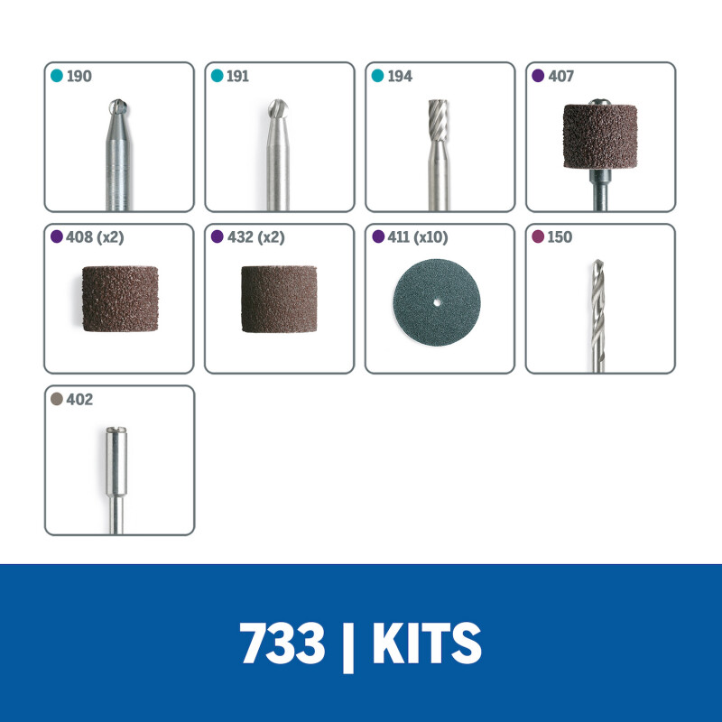Kit de accesorios de Minitorno Dremel 20 Piezas (Modelo 733) 6 meses / Dremel Unica