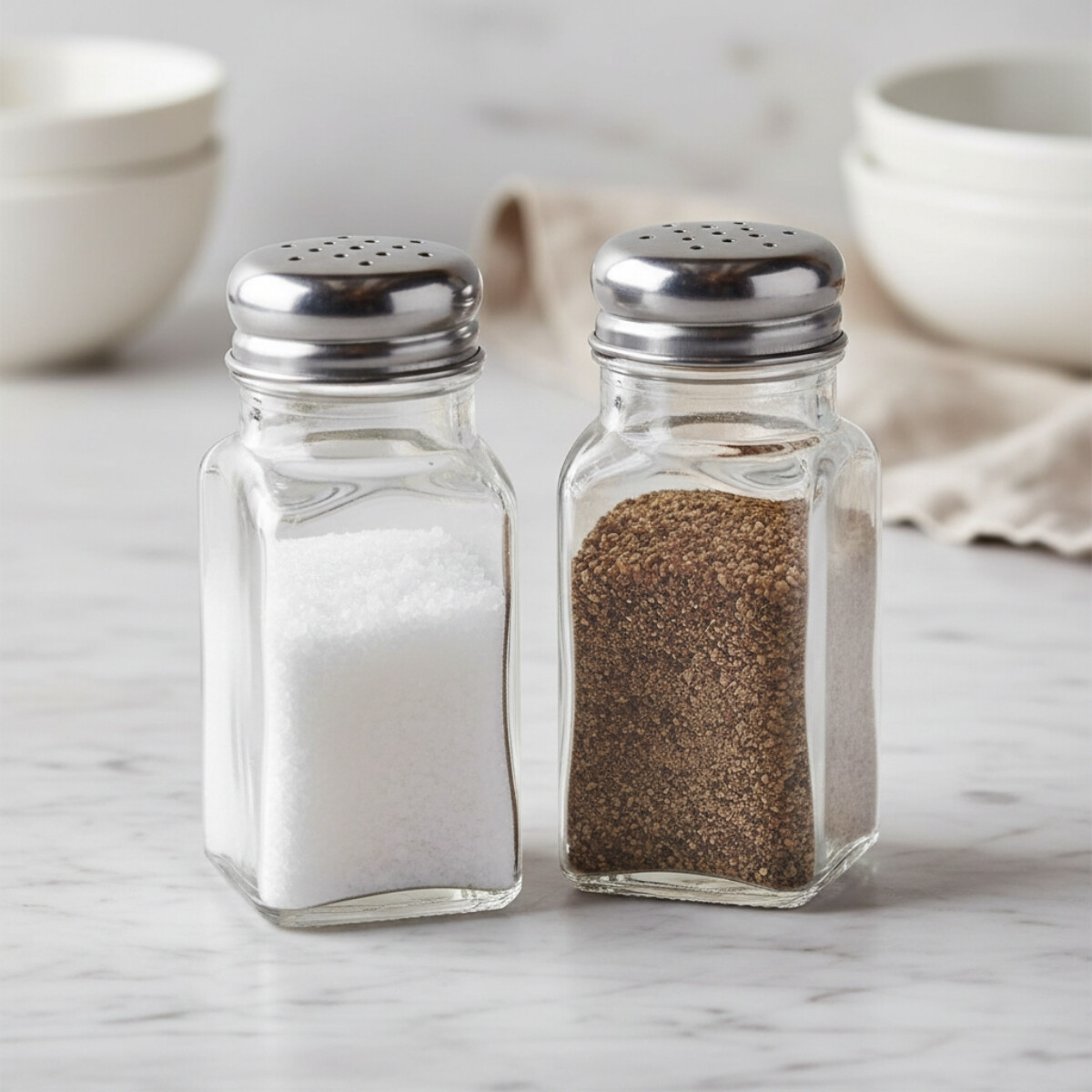 Set x2 Salero 4x4x9cm - TRANSPARENTE 