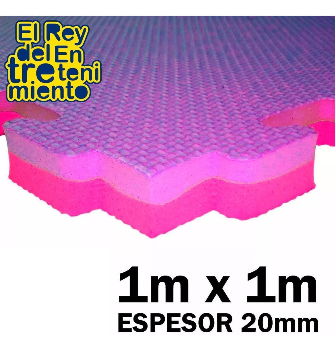 Piso Goma Eva Tatami Encastrable 1x1m 2cm Rosa Violet - Rosa 