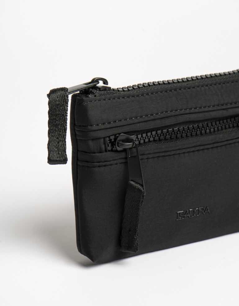 Monederos Nylon Monedero De Material Reciclado Negro - Negro