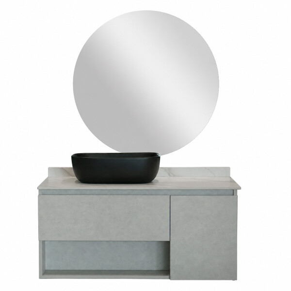 CONJUNTO DE BAÑO HABITARE MODELO SY1045-100 / MUEBLE + BACHA + ESPEJO Conjunto De Baño Habitare Modelo Sy1045-100 / Mueble + Bacha + Espejo