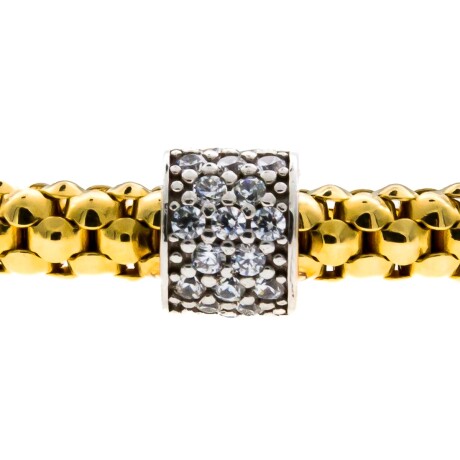 Pulsera de oro 18 ktes con circonias. Pulsera de oro 18 ktes con circonias.