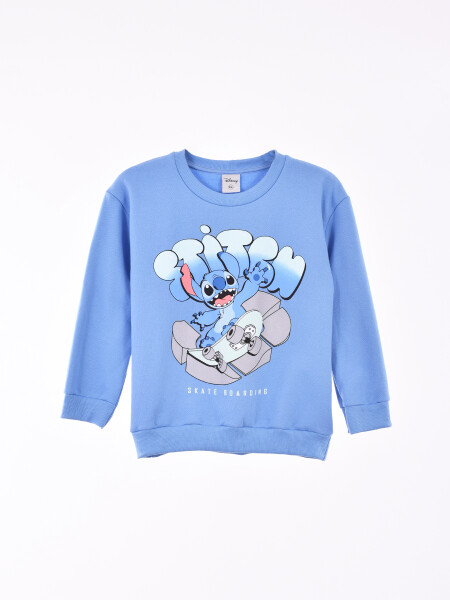 BUZO STITCH SKATE AZUL CLARO