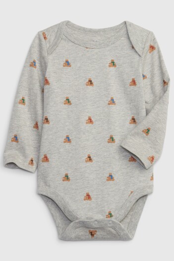 Body Ositos Algodón Orgánico Bebe Light Heather Grey B08