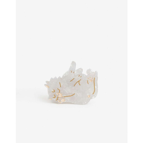 Broche Acrílico Gato Blanco Nacarado/perlado
