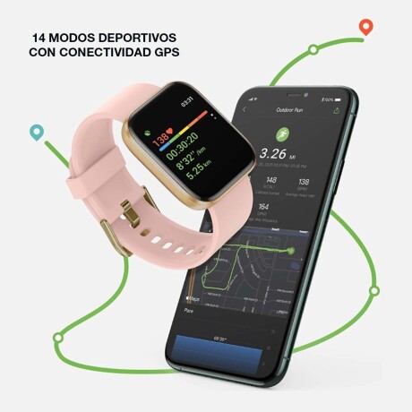 Reloj Inteligente Smartwatch Estilo de Vida y Fitness IW1 Rosa