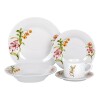 Juego de vajilla One Kitchen en porcelana x 20 piezas Flores Naranjas