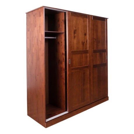 PLACARD CORREDIZO 3 PUERTAS MADERA MARRON AGATA