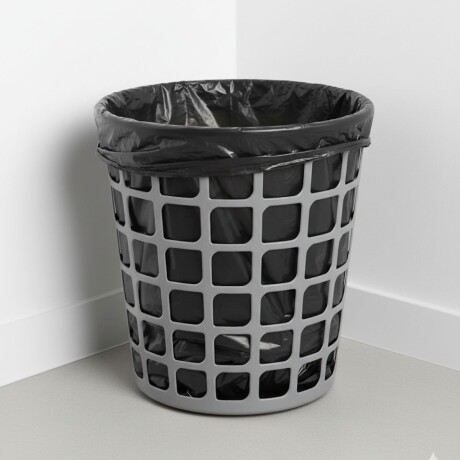 Cesto redondo calado 9 lts GRIS