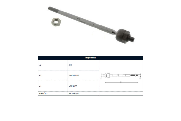 Mate Ford Fiesta 95-25 Der/Izq Mate Ford Fiesta 95-25 Der/Izq
