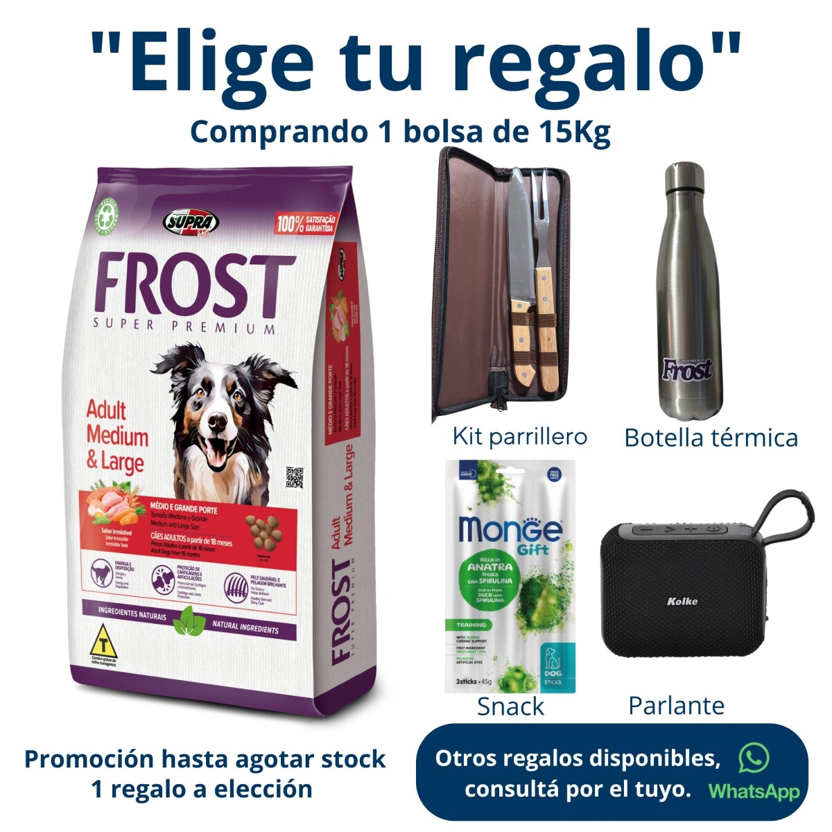 Frost Adulto Mediano Y Grande 15 + 2kg 