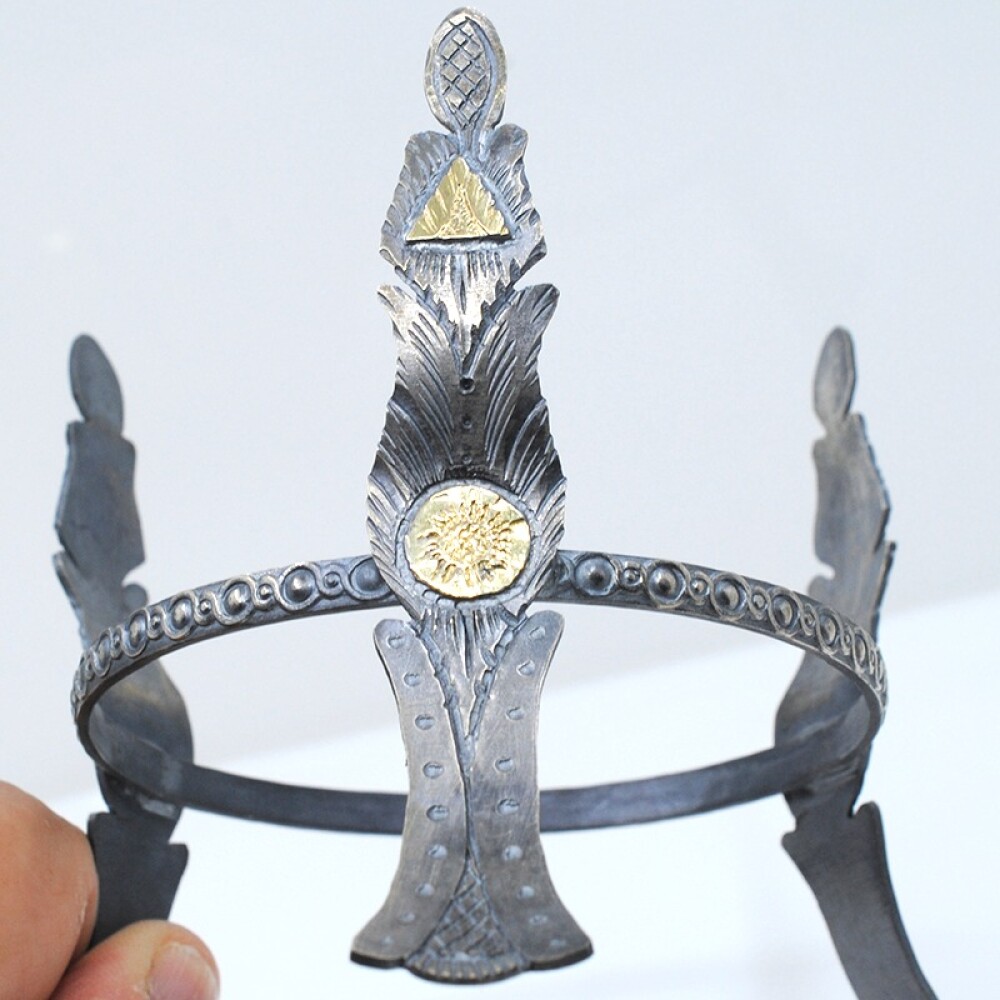 Posamate en plata con finos detalles en oro Posamate en plata con finos detalles en oro