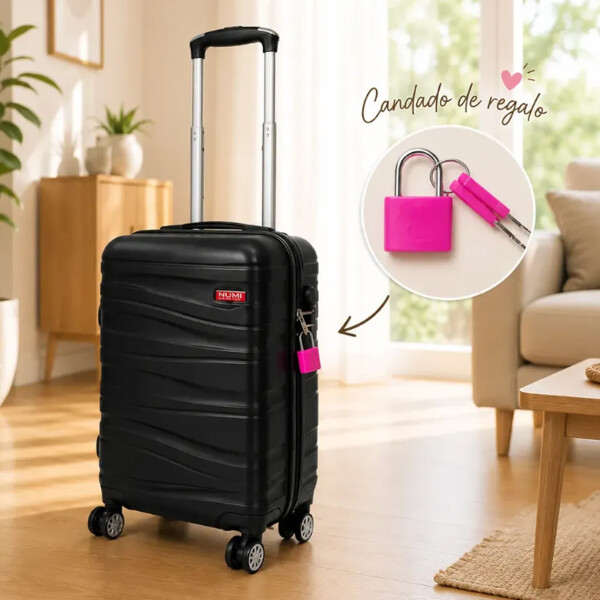 Valija Rigida Carry On Con Mango Telescopico Negro Valija Rigida Carry On Con Mango Telescopico Negro
