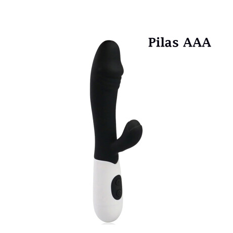 Vibrador Con Doble Estímulo Desing A Pila Negro