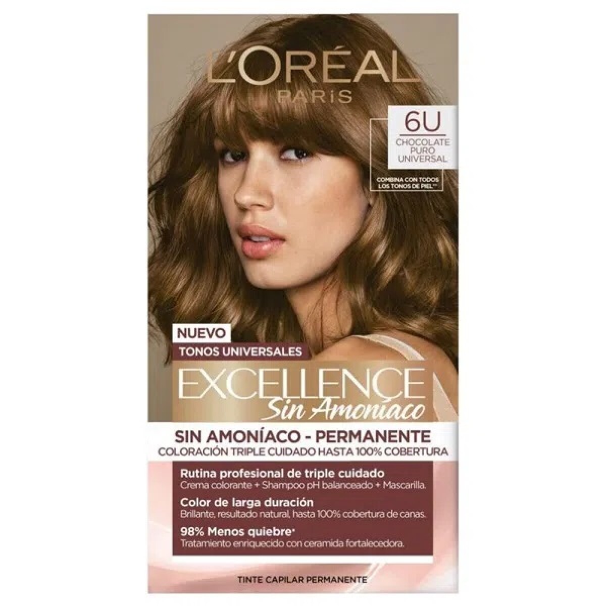 Tinta L'oreal Excellence Nudes 6u Chocolate Puro 