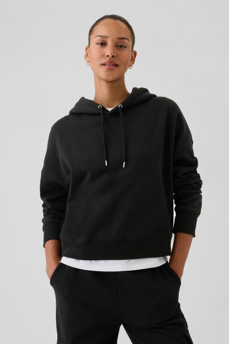 Canguro Logo Gap Cropped Con Felpa Mujer True Black