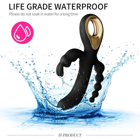 Vibrador Triple Estimulación Vagina Clítoris y Ano USB Vibrador Triple Estimulación Vagina Clítoris y Ano USB