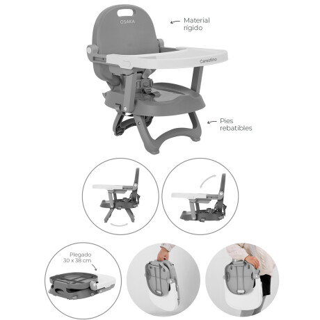Silla Booster de Bebe para Comer Plegable Carestino Osaka Gris