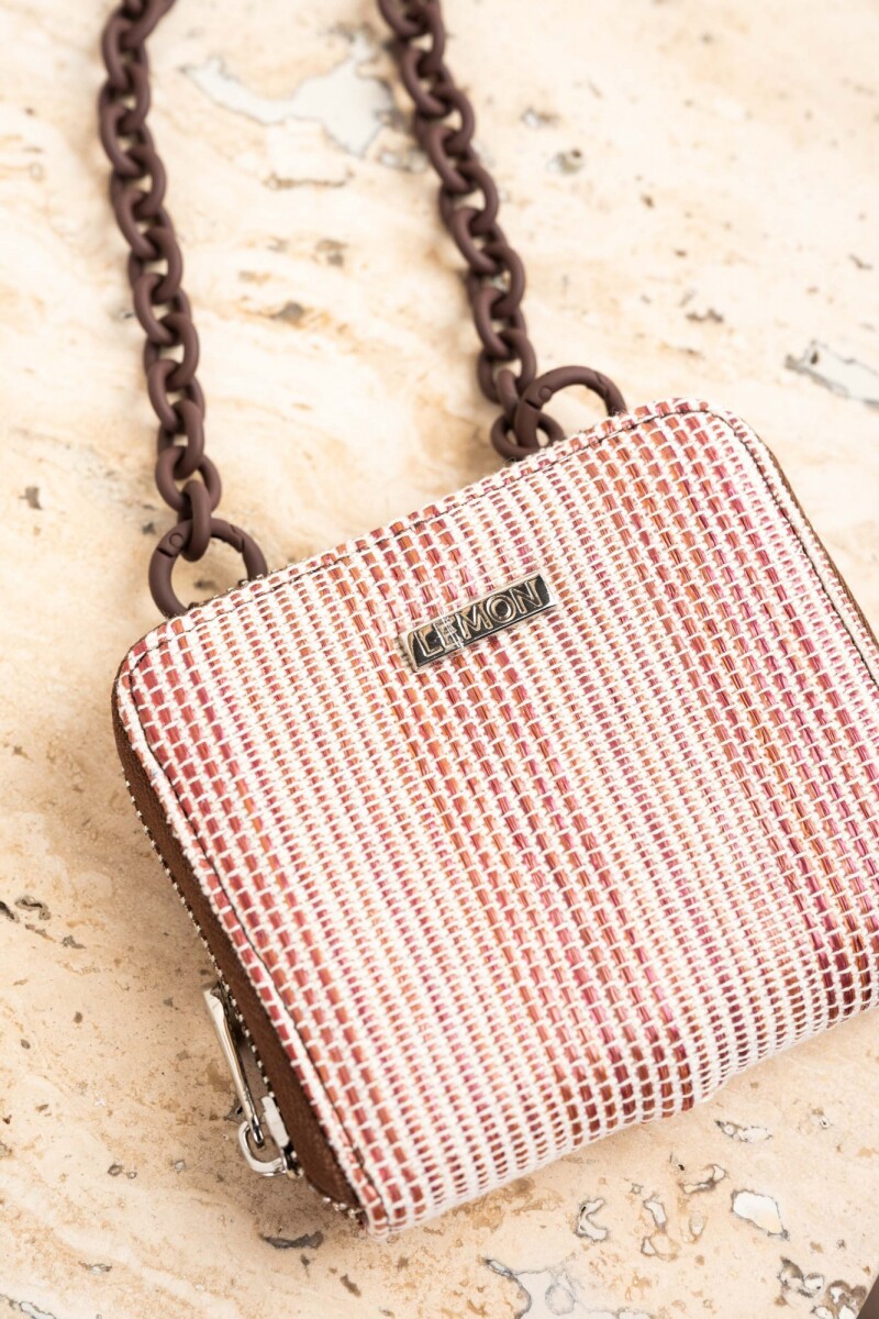 Cartera Con Cadena Terracota