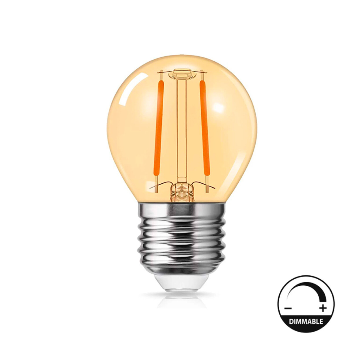 Lámpara Filamento LED G45 Dimerizable 4W ultra calida 