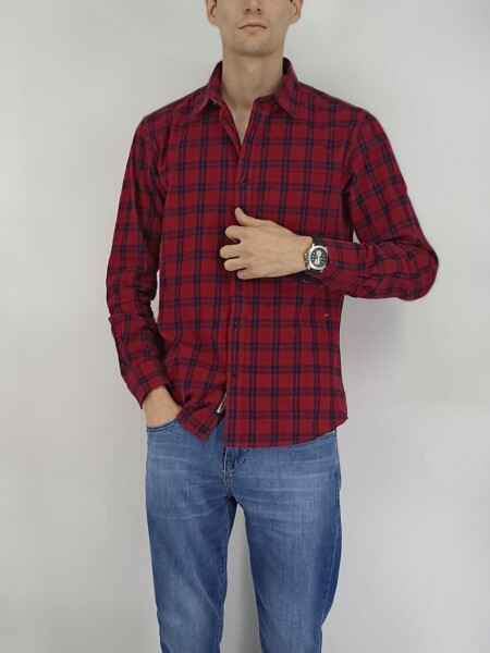 CAMISA OXX TURIN ROJO AZUL