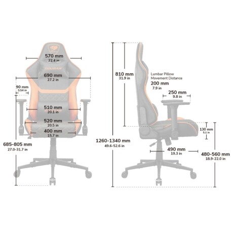 Silla Cougar Armor One V2 F Gold 001