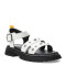 Sandalias de Niña MINI Miss Carol Tartan Con Tachas Blanco