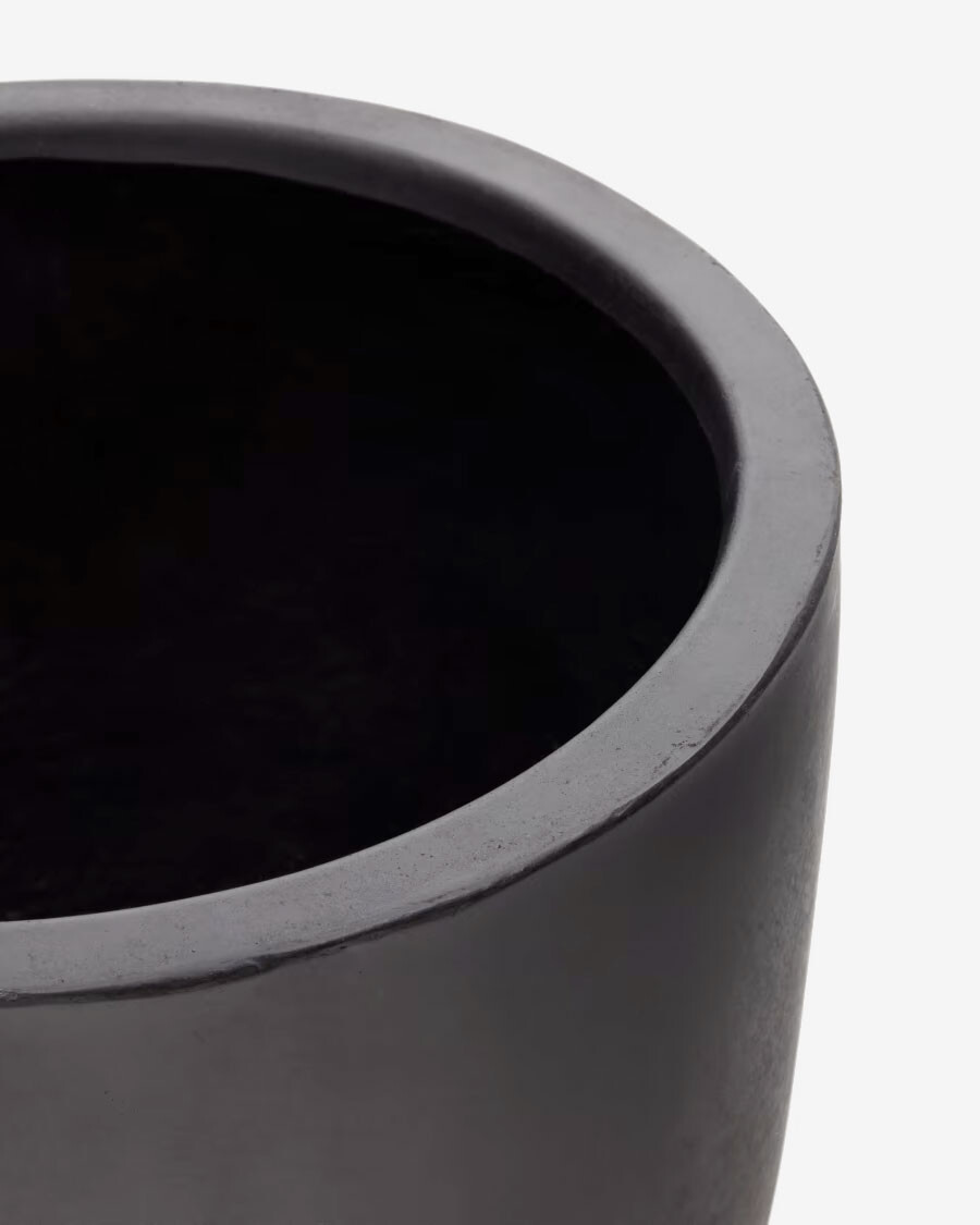 Macetero Aiguablava de cemento negro Ø 56 cm