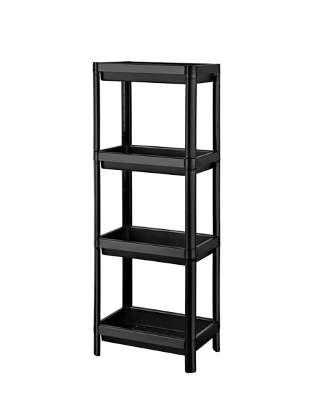 ESTANTERIA 4 NIVELES NEGRO NEGRO