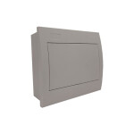 Tablero de embutir 8 módulos con puerta blanca CAJ00049