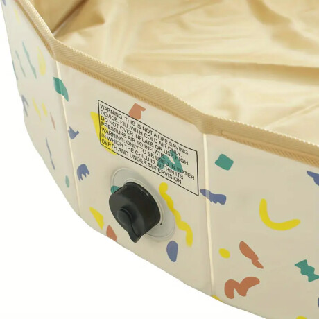 Piscina Plegable Multiuso 100x20cm PVC Fácil de Guardar Beige