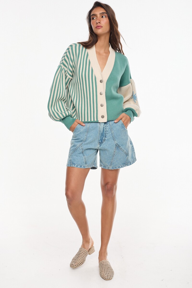 Short Pacific Celeste Washed