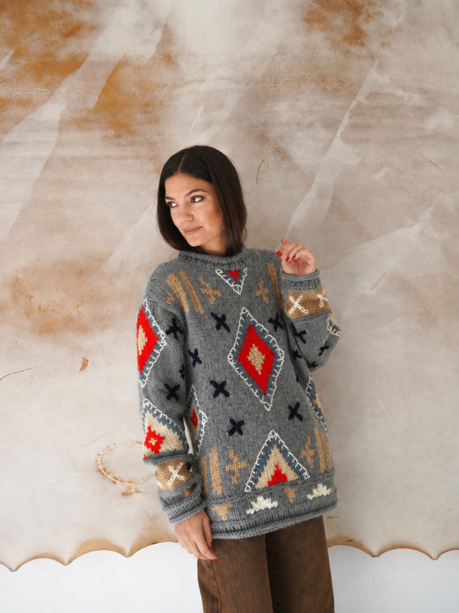 Sweater Gitano Lana - Base Gris 