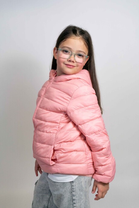 Campera Con Capucha Rosado
