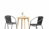 Sillas Símil Rattan con Mesa de Eucaliptus - Nassau Negro