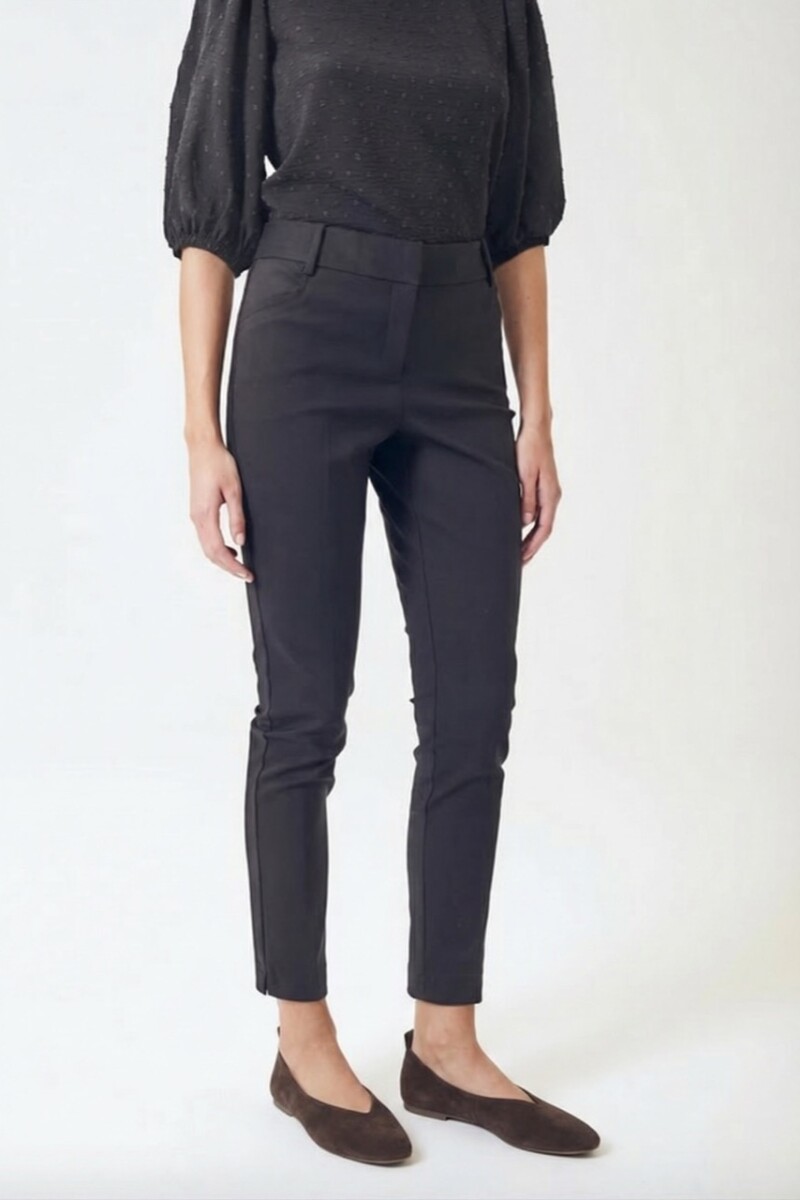 Pantalón Recto Spandex Negro