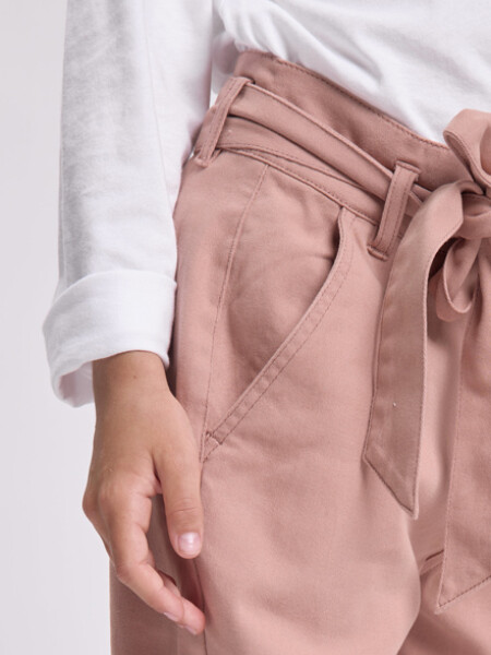 Pantalón slouchy lazo Tostado