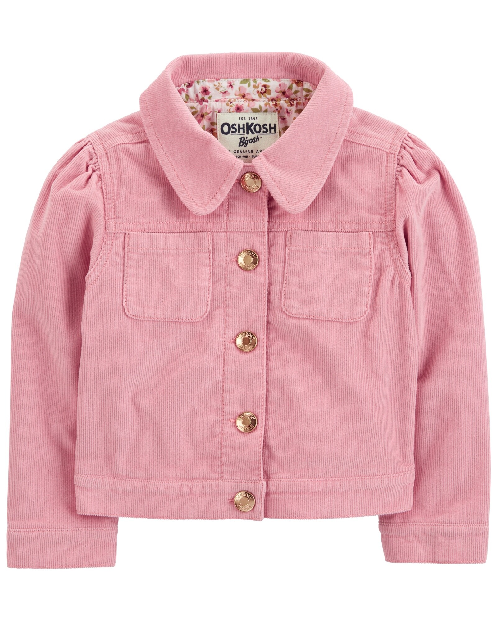 Campera de pana, rosada. Talles 2-5T Sin color