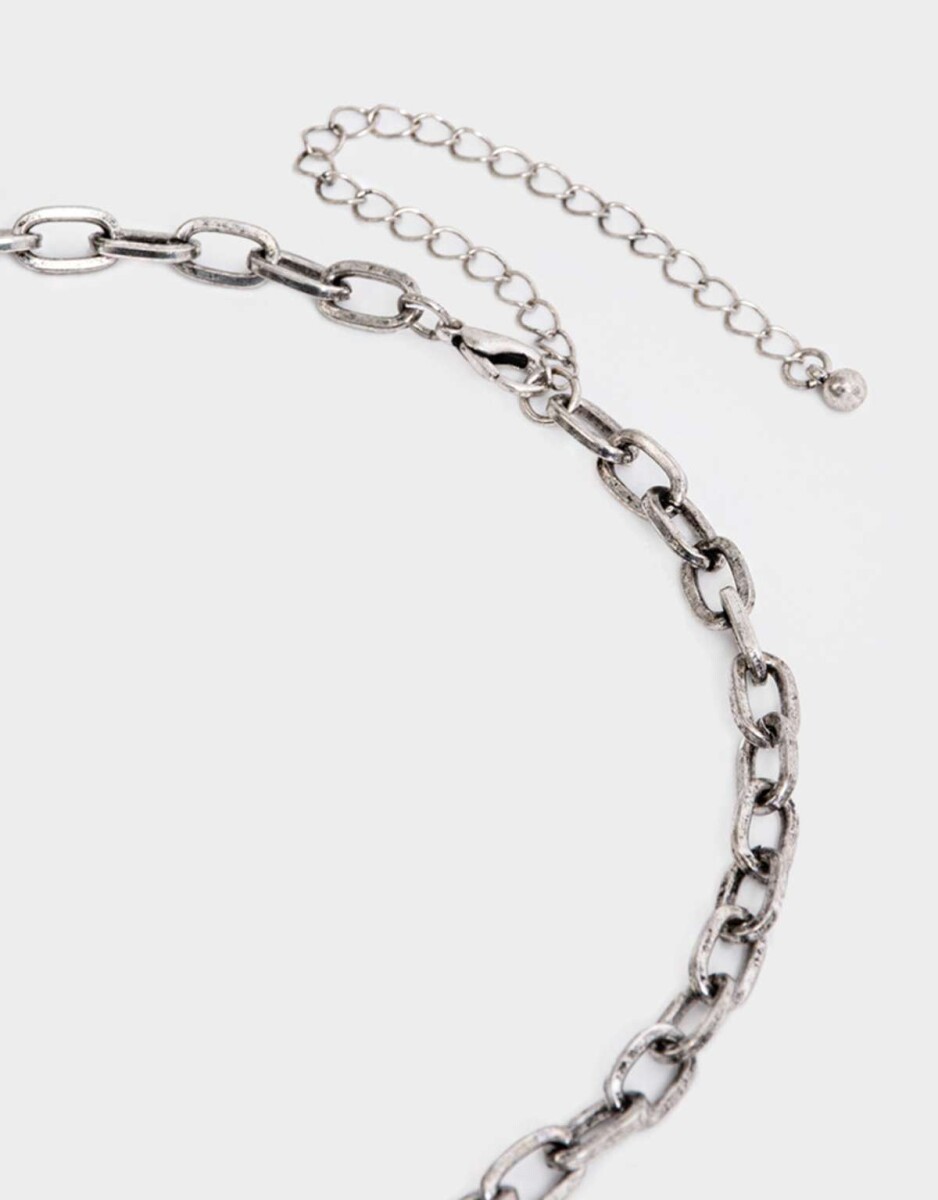 Collar Corto Corazones Antique - Plateado Antique Silver 