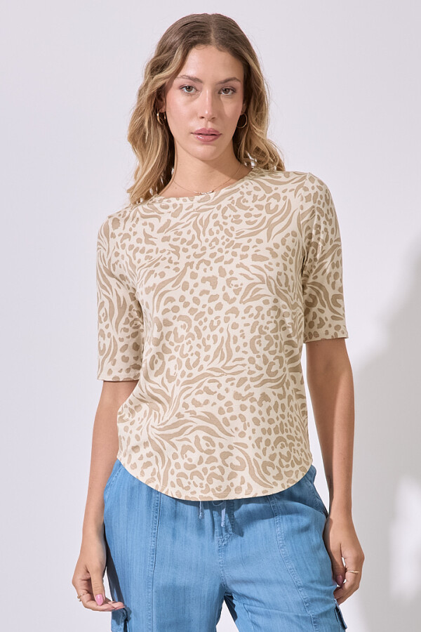 Remera Garden BEIGE/MULTI