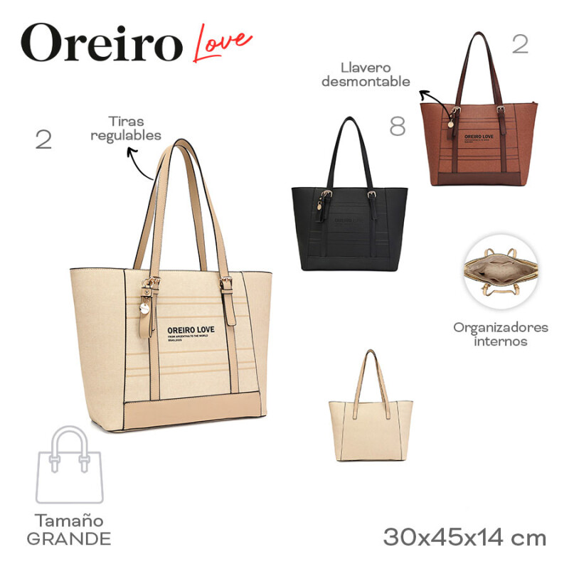 Bolso Las Oreiro Shopper Negro