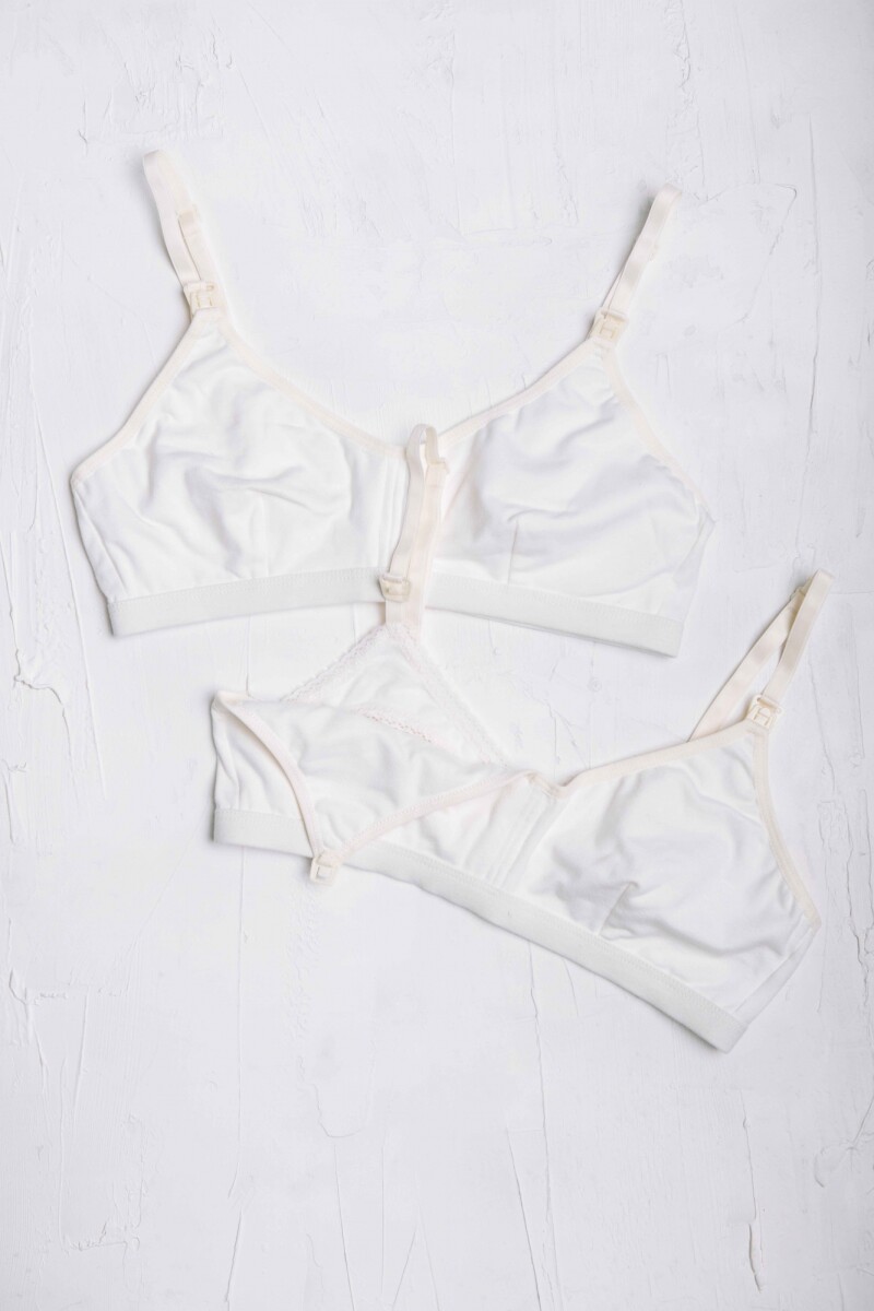 Pack de 2 Soutienes Maternales Rocío [MS2] - Algodón - Crema 