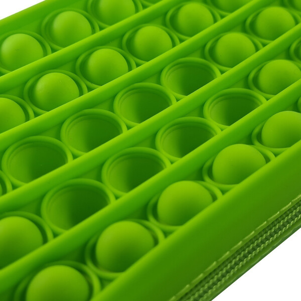Pop It Cartuchera Fidget Toys Cierre Juguete Anti Estrés variante color VERDE