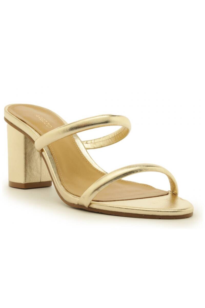 SANDALIA TACO MEDIO DORADA 